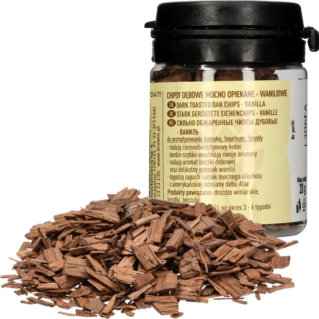 Browin Vanille Chips voor Alcohol - 20g - Donker Amber