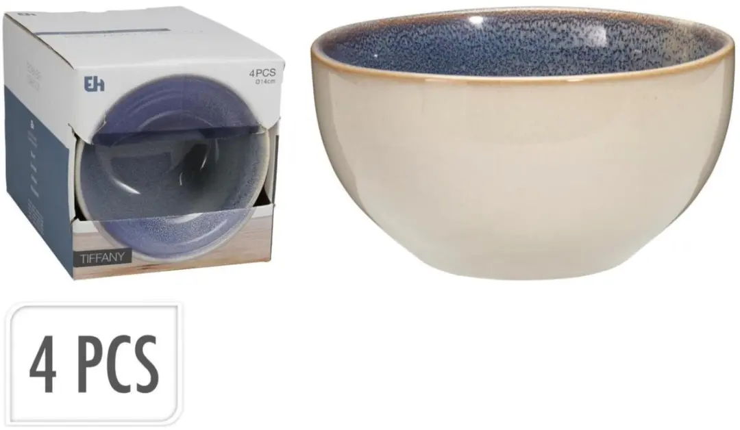 Excellent Houseware Kenji Snackschaaltjes - 4 Stuks - Blauw