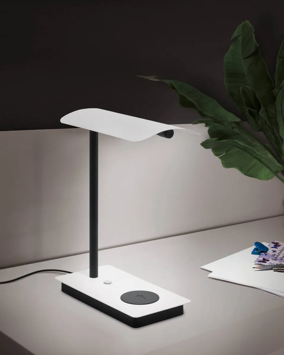 Eglo Arenaza Tafellamp - 24cm - Zwart/Wit - afbeelding 6 van 6