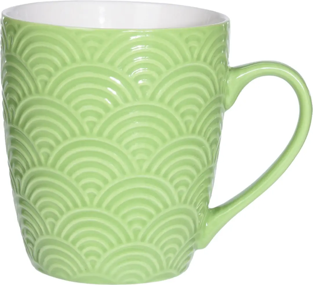 Excellent Houseware Koffie/Thee Mokken Q96000040 - 4 Stuks - 380ml - Blauw