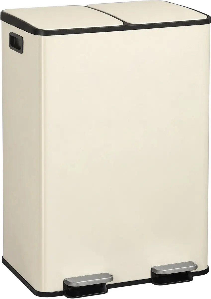 Songmics Prullenbak 2 Compartimenten 60L