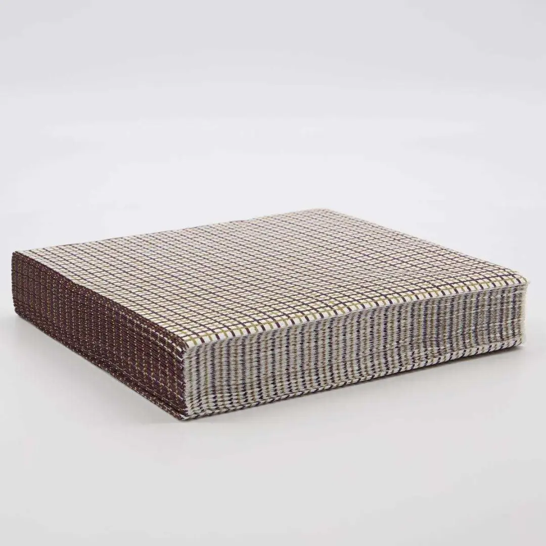House Doctor Checkered Servetten - 40 Stuks - Paars