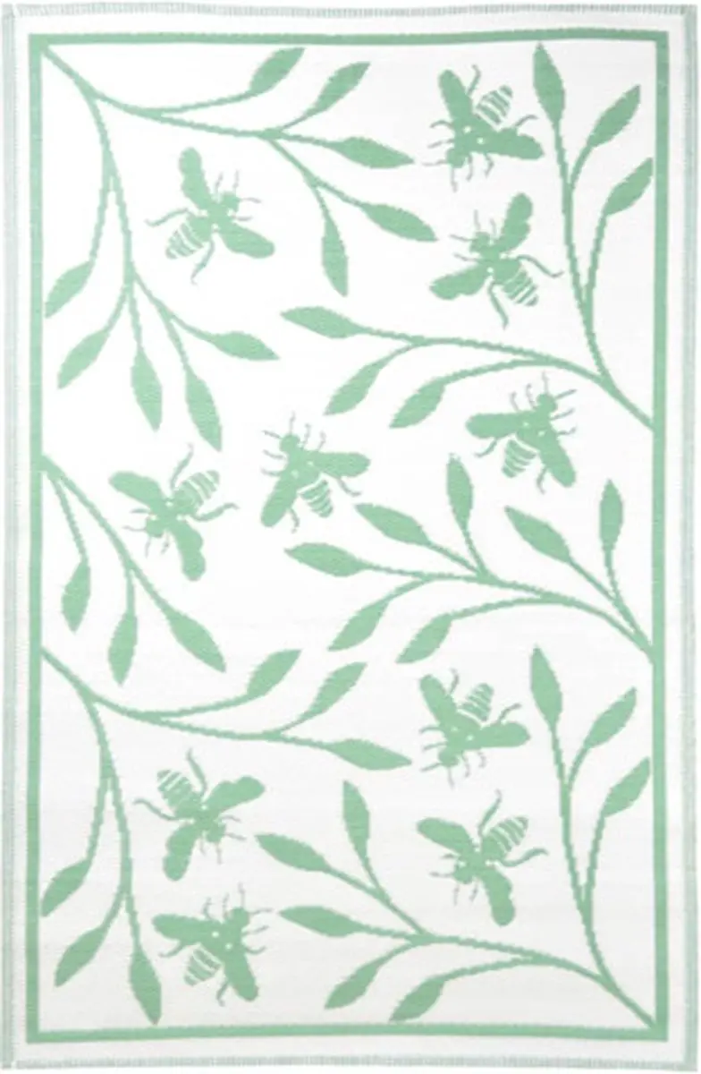 Esschert Design Buitenkleed Bijenprint 182x122cm - Groen