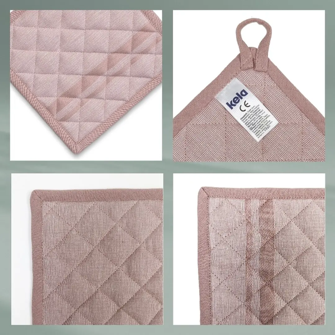 Kela Pannenlap Roze met Streep - 20x20cm