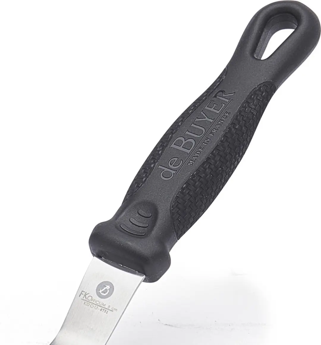 DeBuyer Mini Haakse Spatel 8cm - Roestvrijstaal - afbeelding 2 van 3