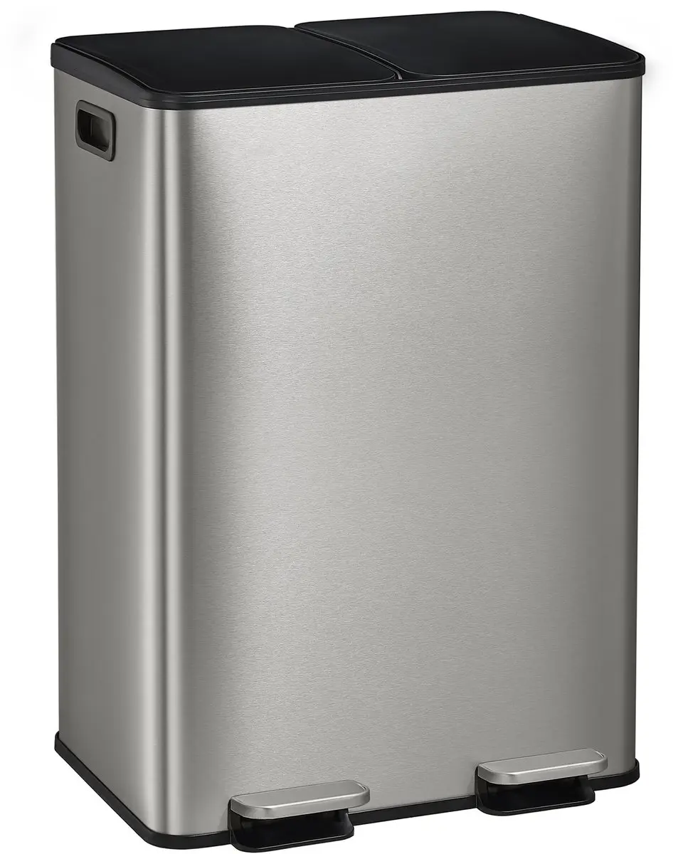 Songmics Prullenbak 2 Compartimenten 60L