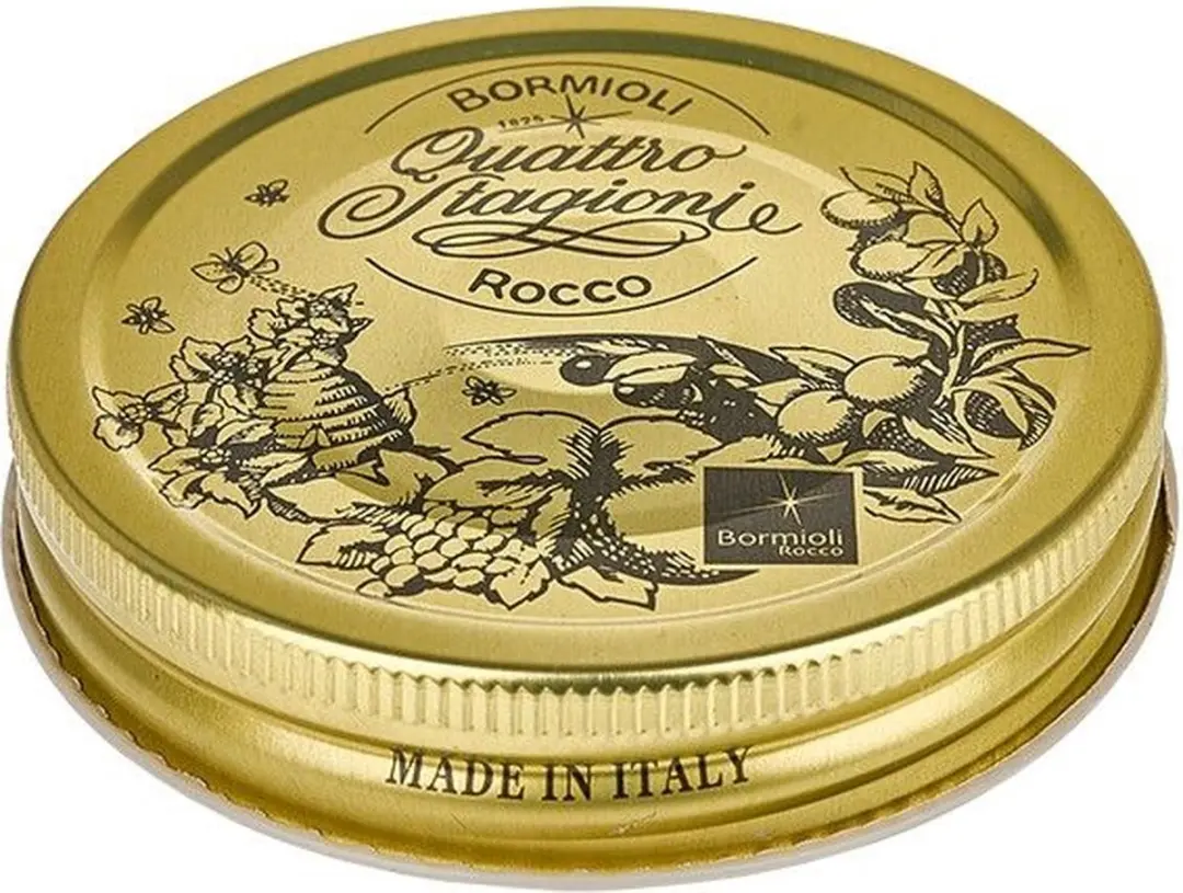 Bormioli Rocco Quattro Stagioni Inmaakdeksels 86mm - 4 Stuks - Goud