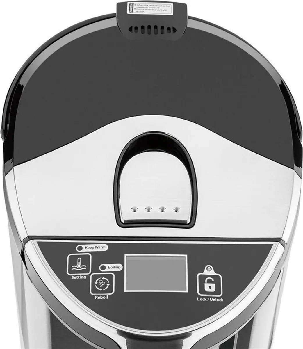 Buffalo HF155 Heetwaterdispenser 4,7L - Zilver/Zwart