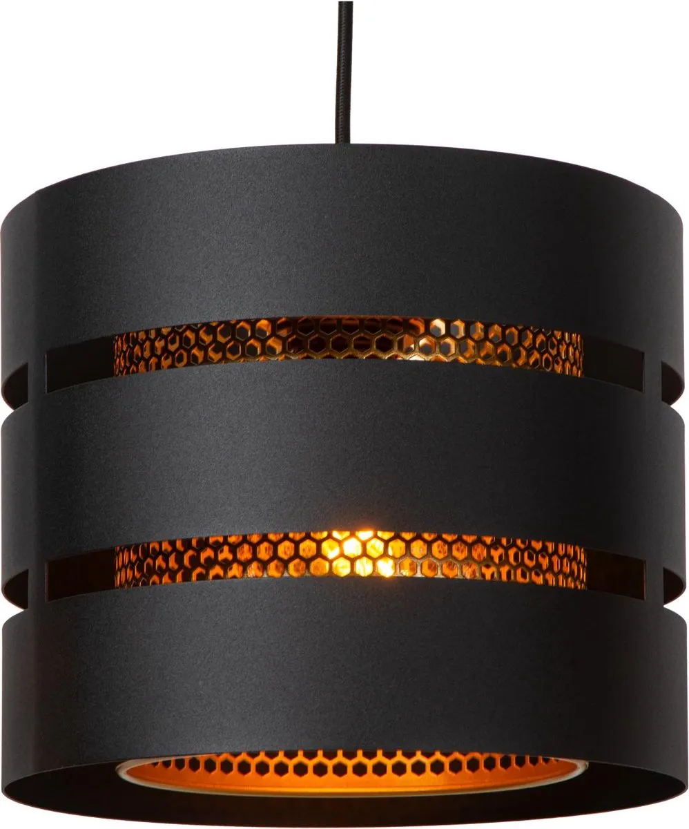 Lucide ROSAS Hanglamp Ø26cm - 1xE27 - Zwart