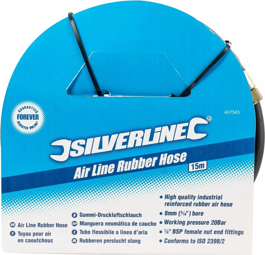 Silverline Rubberen Perslucht Slang 15m