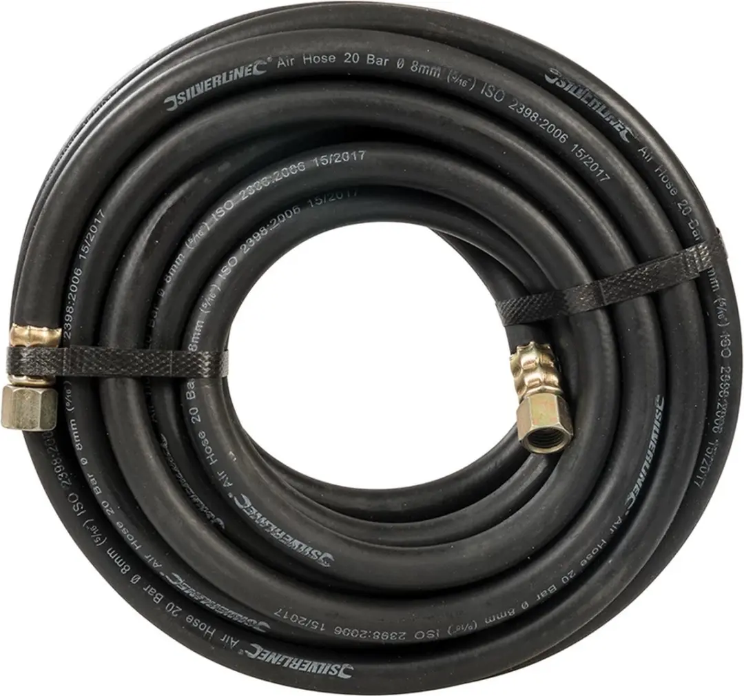 Silverline Rubberen Perslucht Slang 15m