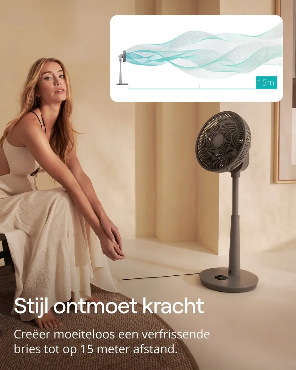 Duux Whisper 3 DXCF220 Statiefventilator - 19W - Grijs