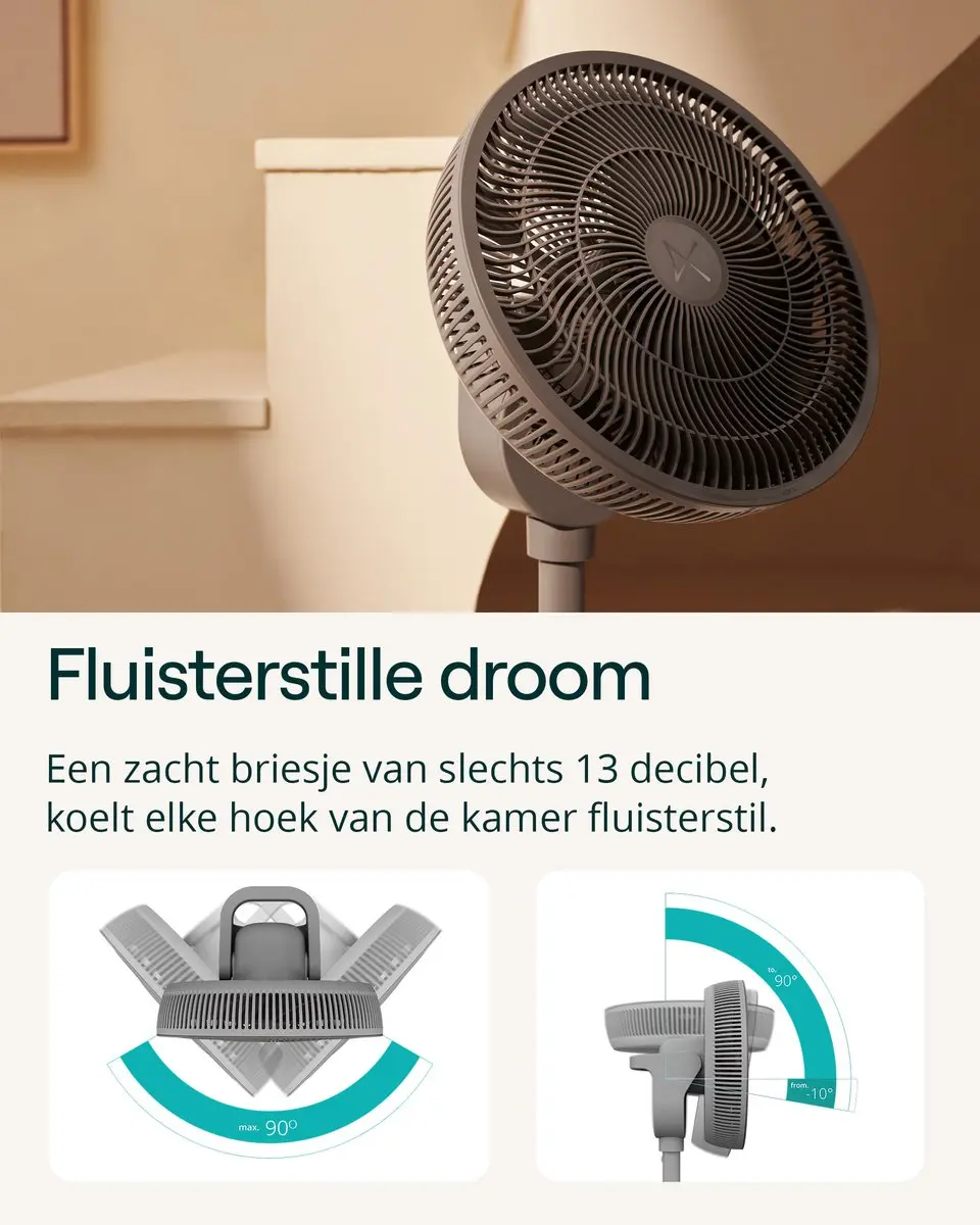 Duux Whisper 3 DXCF220 Statiefventilator - 19W - Grijs