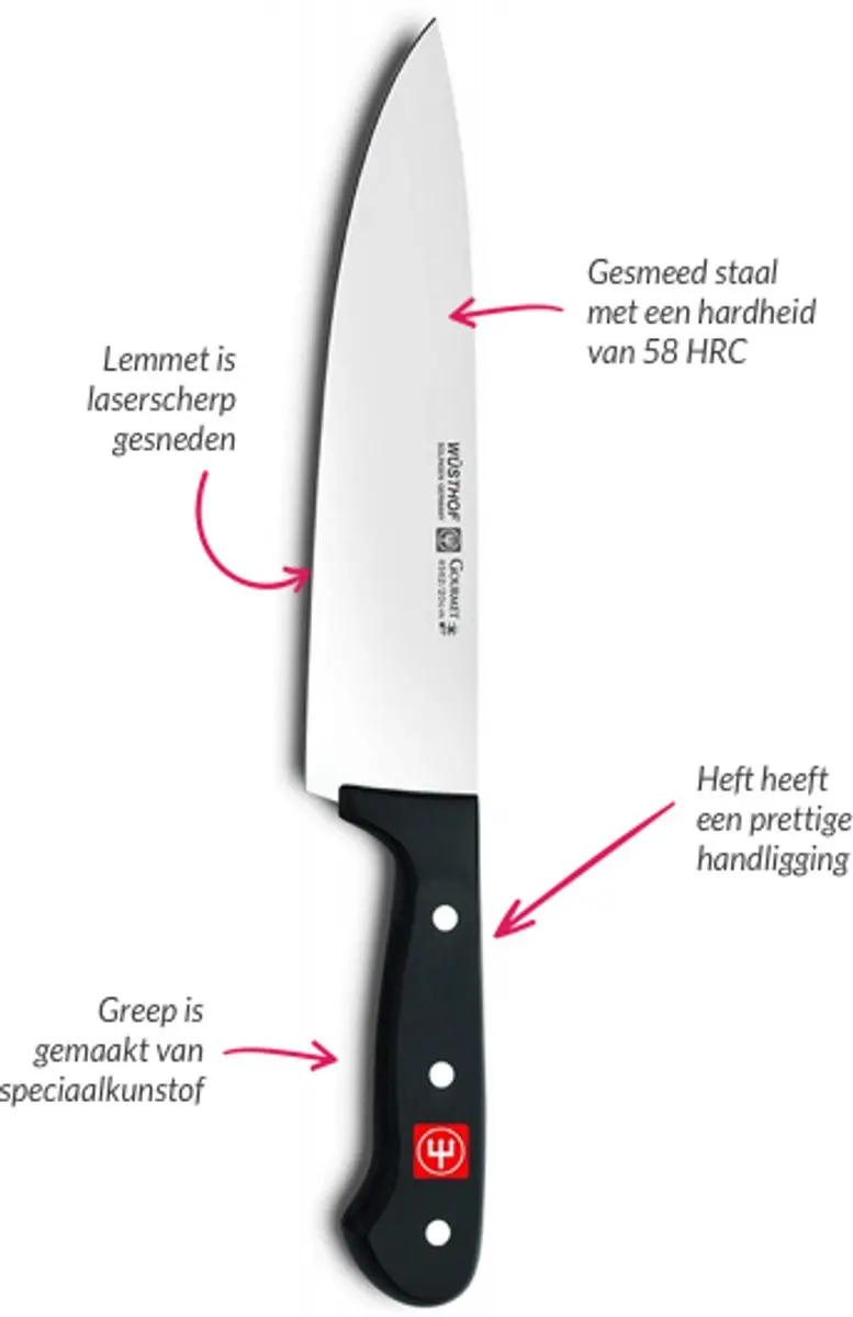 Wusthof Officemes Gourmet 10cm - Zilver