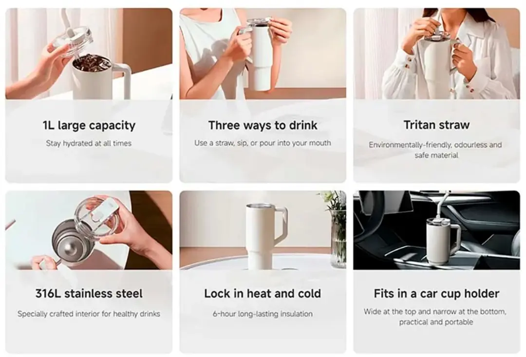 Xiaomi Waterfles 1L - Transparant