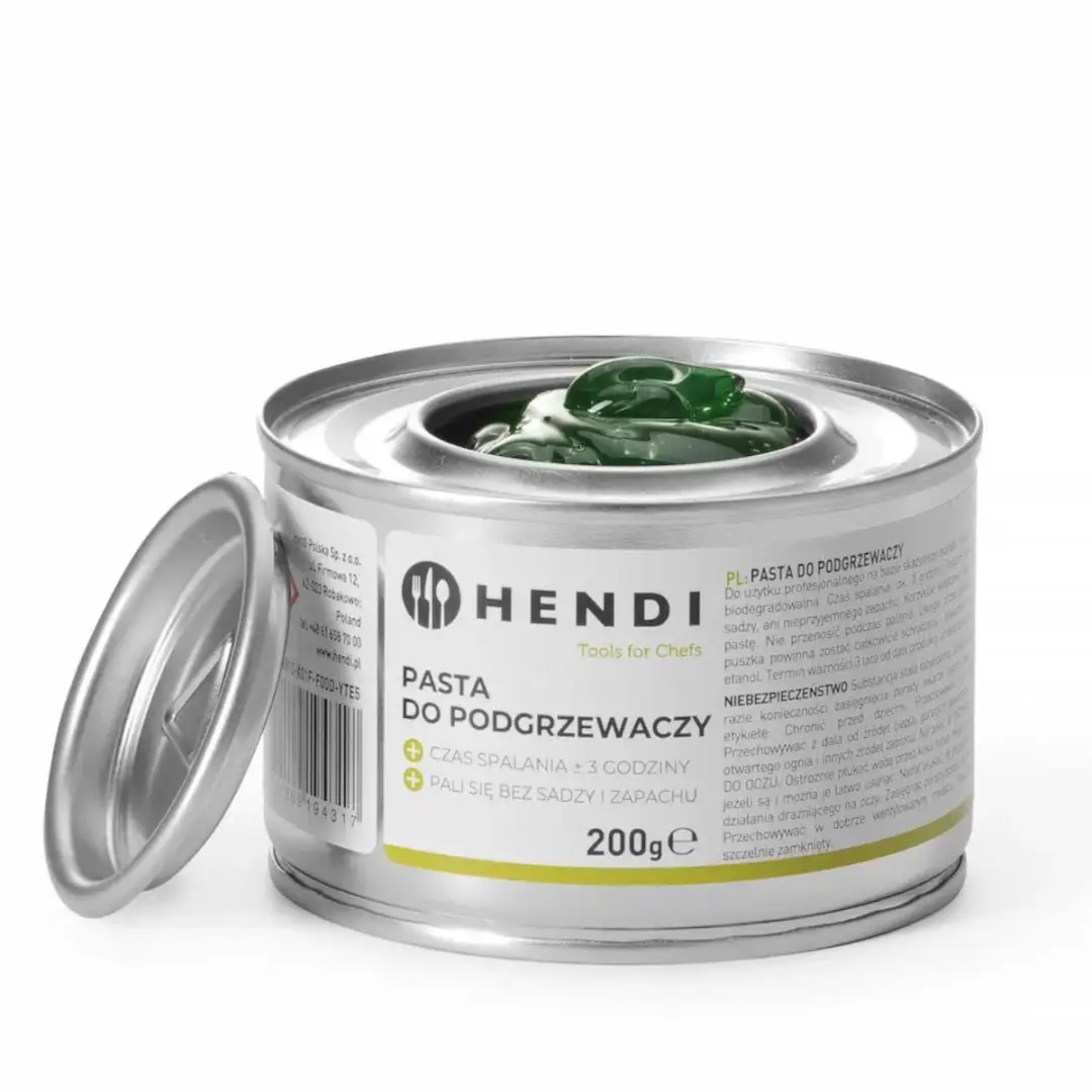 Hendi Bio Ethanol Pastaverwarming 200g - 3 Uur - Set van 6