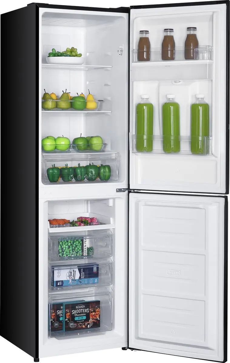 Exquisit KGC245-80-NF-W-040DB Koel-vriescombinatie 245L - No-Frost - Zwart