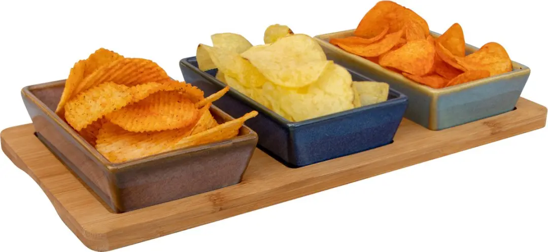 Cosy&Trendy Serveerplank Bamboe 377970 - 31x15cm - 4 Stuks