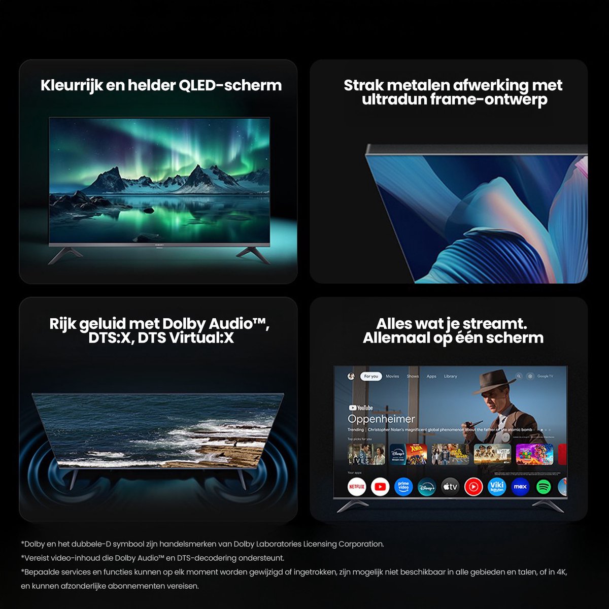 Xiaomi TV A Pro 2026 43 inch (109,2 cm) - QLED - Smart TV met Google TV - Google Assistant spraakbediening - Dolby Audio & DTS:X - HDMI 2.1 - CI+ slot - Google Cast