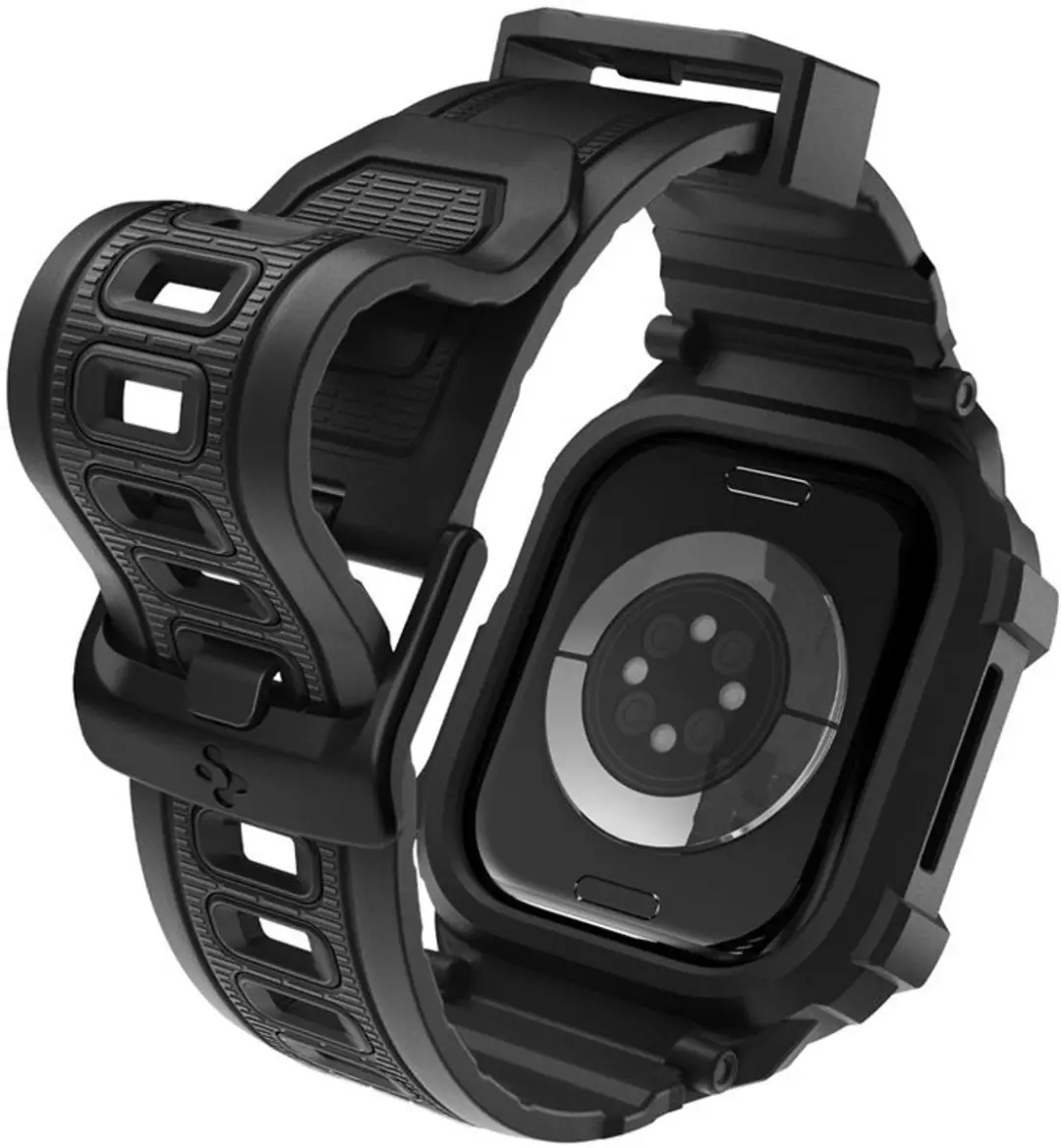 Spigen Rugged Armor Pro 2 Hoesje Apple Watch 11 46mm - Matzwart