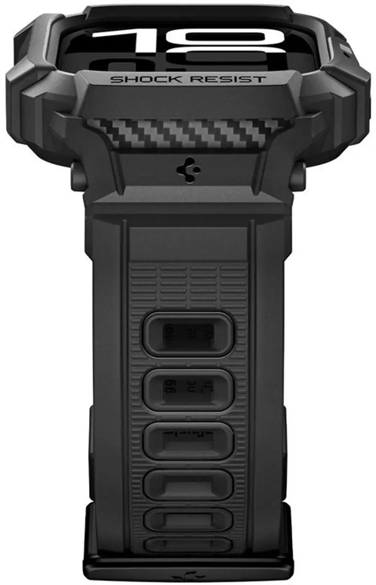 Spigen Rugged Armor Pro 2 Hoesje Apple Watch 11 46mm - Matzwart