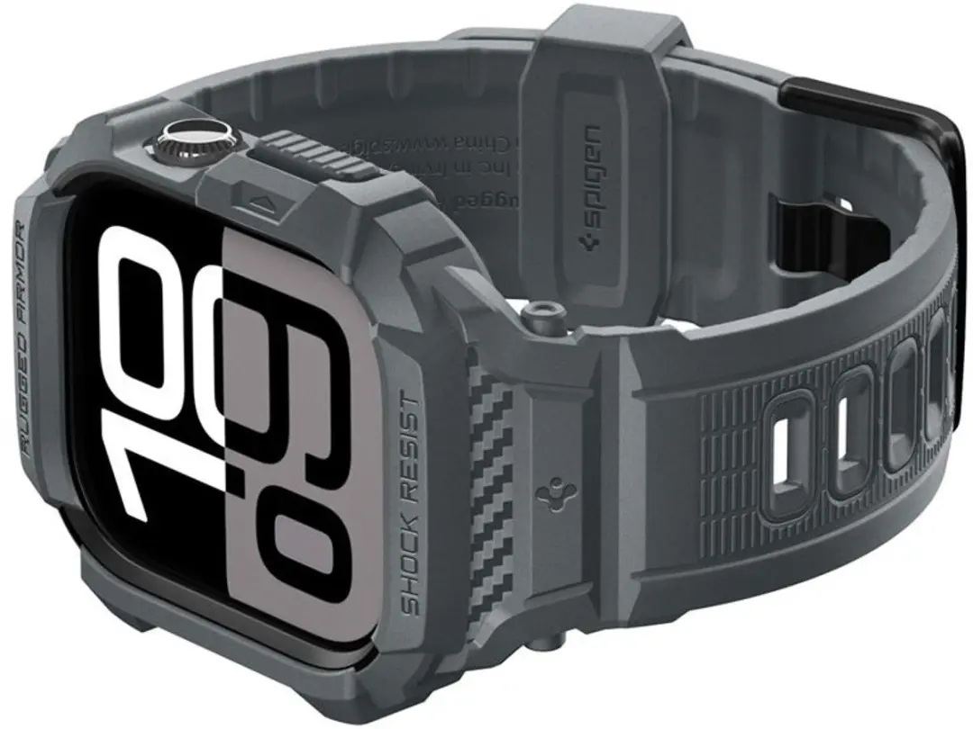 Spigen Rugged Armor Pro 2 Hoesje Apple Watch 11 46mm - Donkergrijs