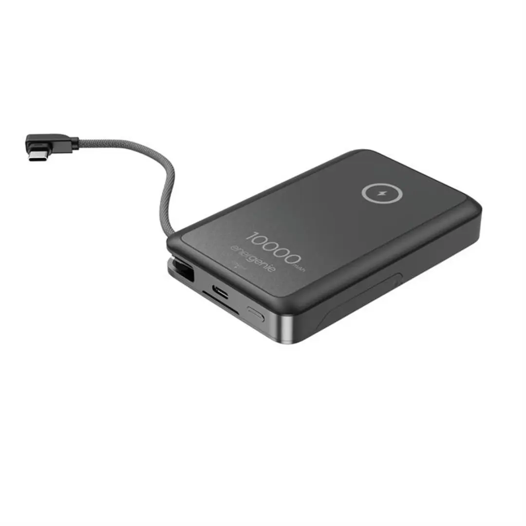Gembird Powerbank 10000mAh PB10-WPC - MagSafe 15W - 2x Smartphone - Zwart