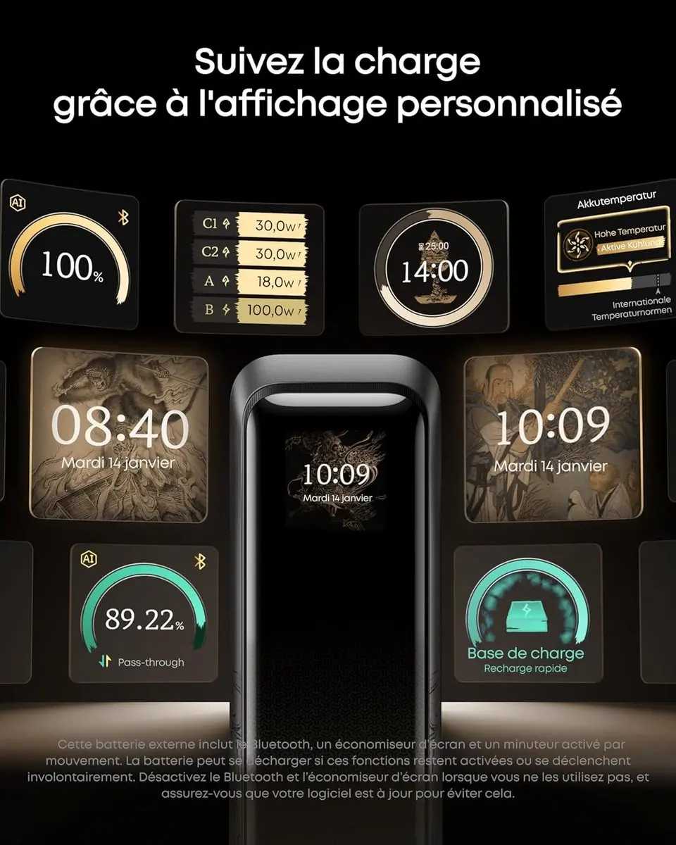 Anker Prime Power Bank A110B - 20.100mAh 220W - Zwart