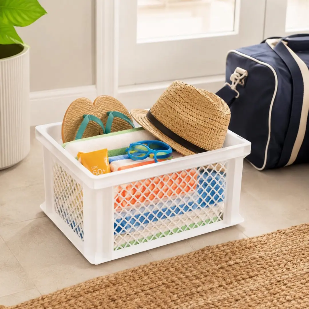Bellatio Design Opbergbox 3x - 78L - Wit - 40x30x22cm