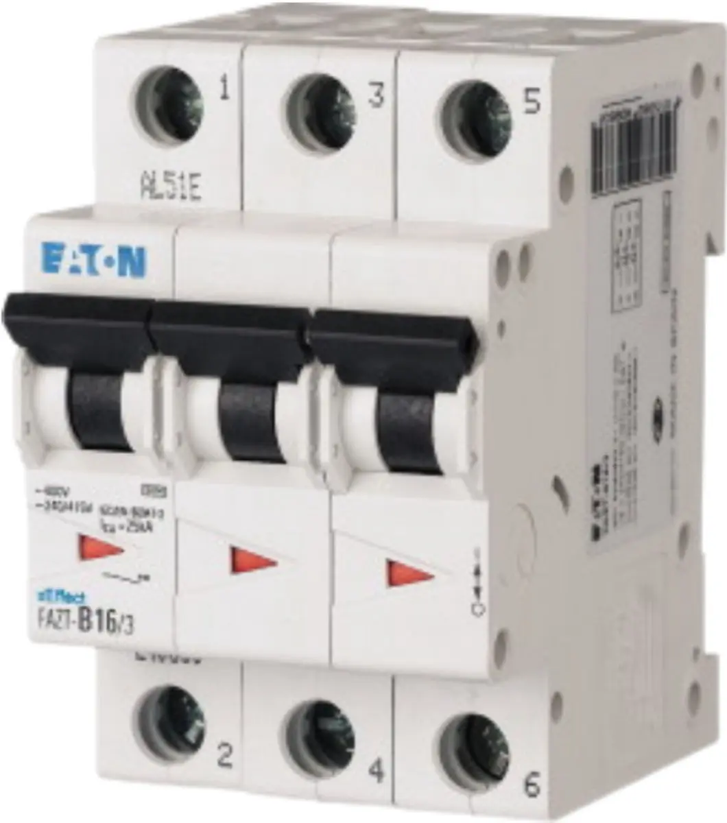 Eaton Leidingbeveiligingsschakelaar 6A 3P C