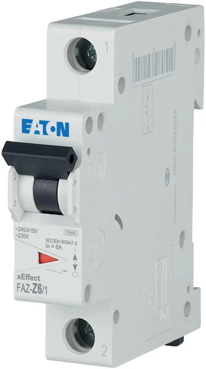 Eaton Leidingbeveiligingsschakelaar 6A 1P Z - 278623 - afbeelding 2 van 3