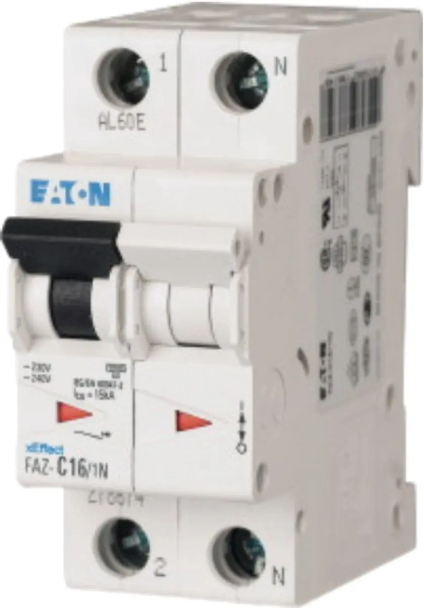 Eaton Vermogenschakelaar MCB 8A 1p+N B 278643
