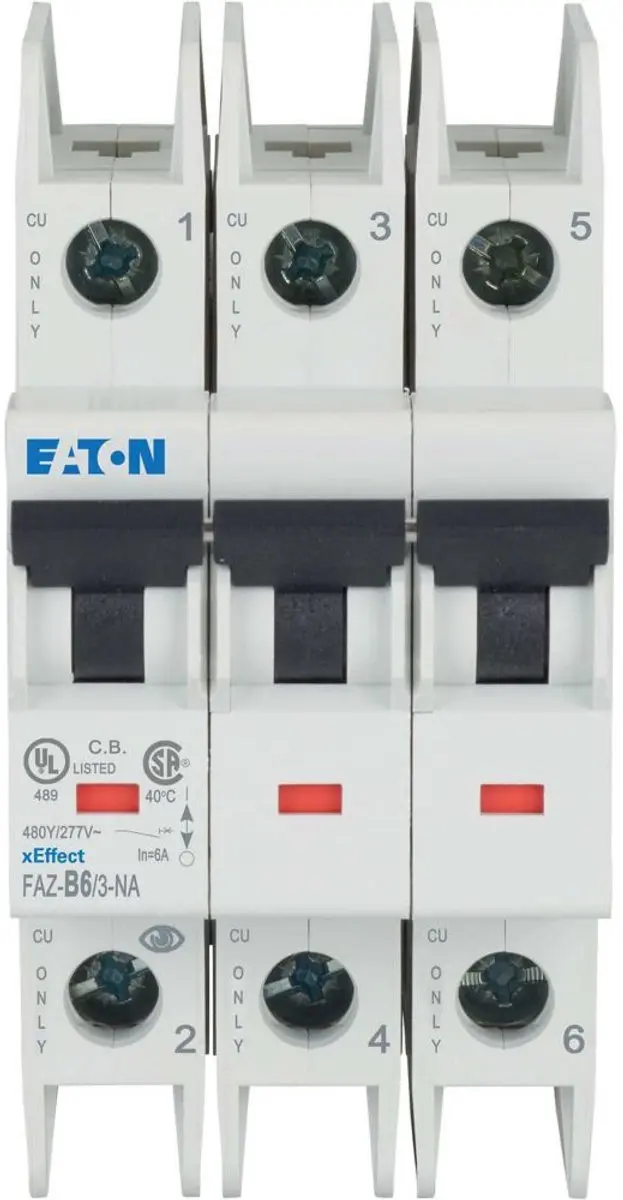 Eaton Leidingbeveiligingsschakelaar 6A 3P B 132718
