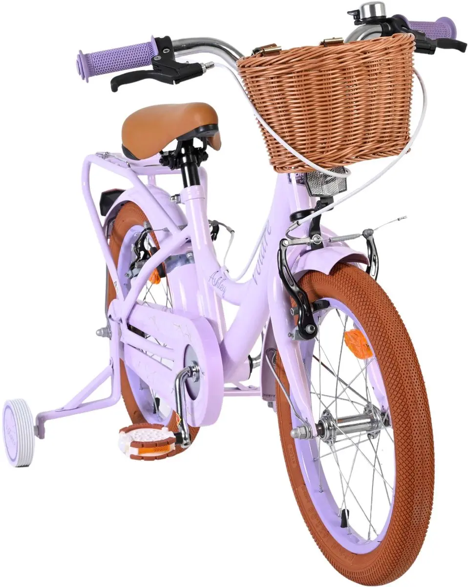 Volare Ashley Kinderfiets 16 inch - Lila - Twee Handremmen