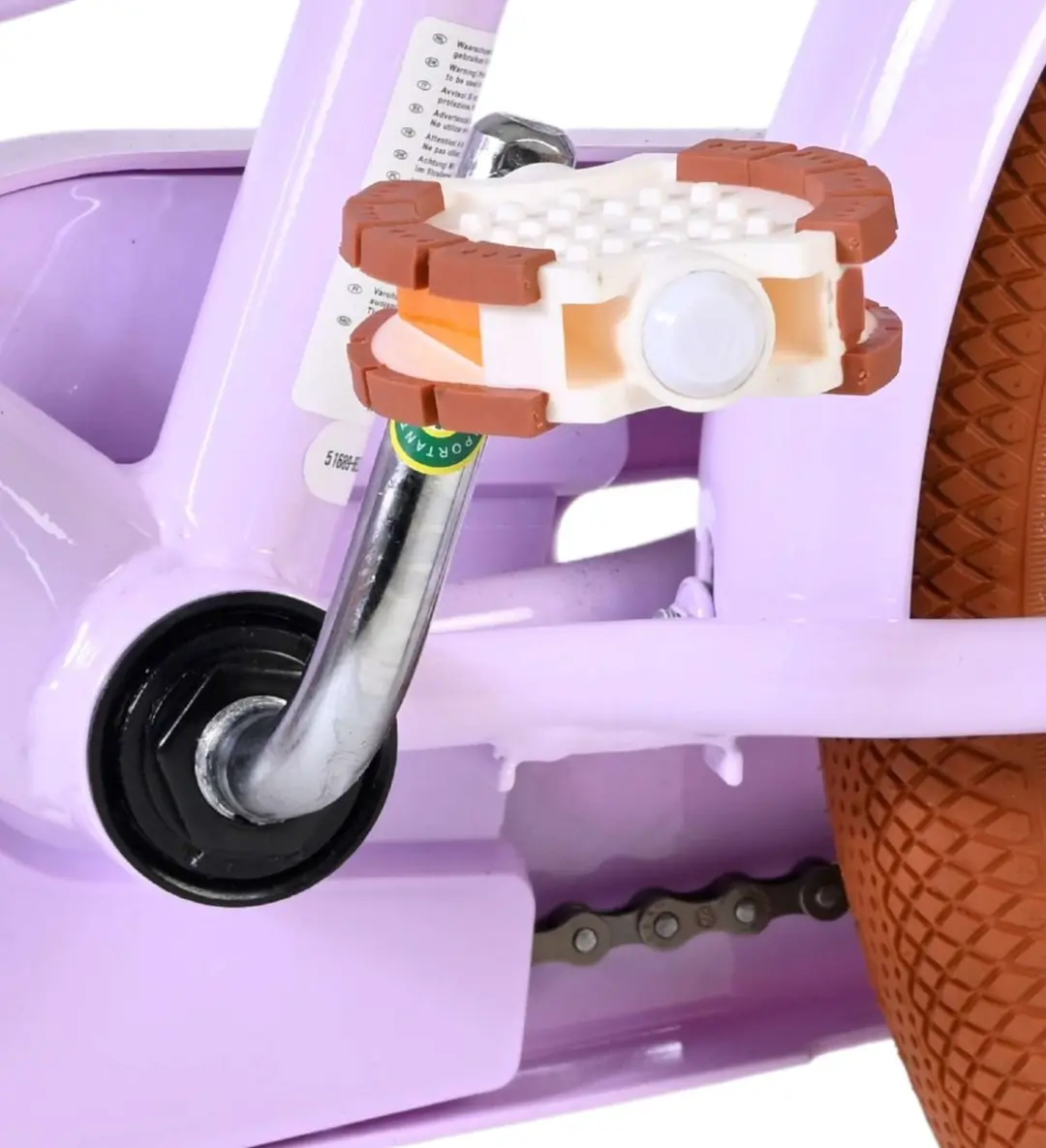 Volare Ashley Kinderfiets 16 inch - Lila - Twee Handremmen