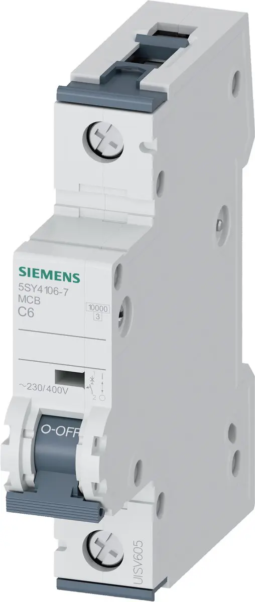 Siemens 5SY4106-7 Zekeringautomaat 1-fasig 6A