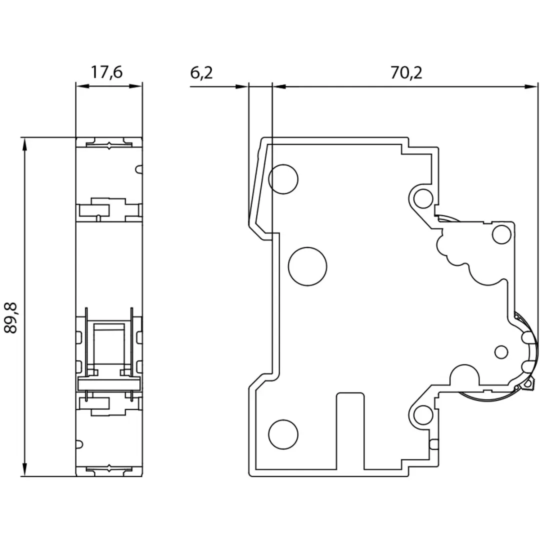 Siemens 5SY4106-7 Zekeringautomaat 1-fasig 6A - Zwart