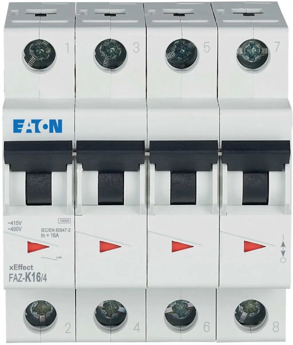 Eaton Leidingbeveiligingsschakelaar 16A 4P K