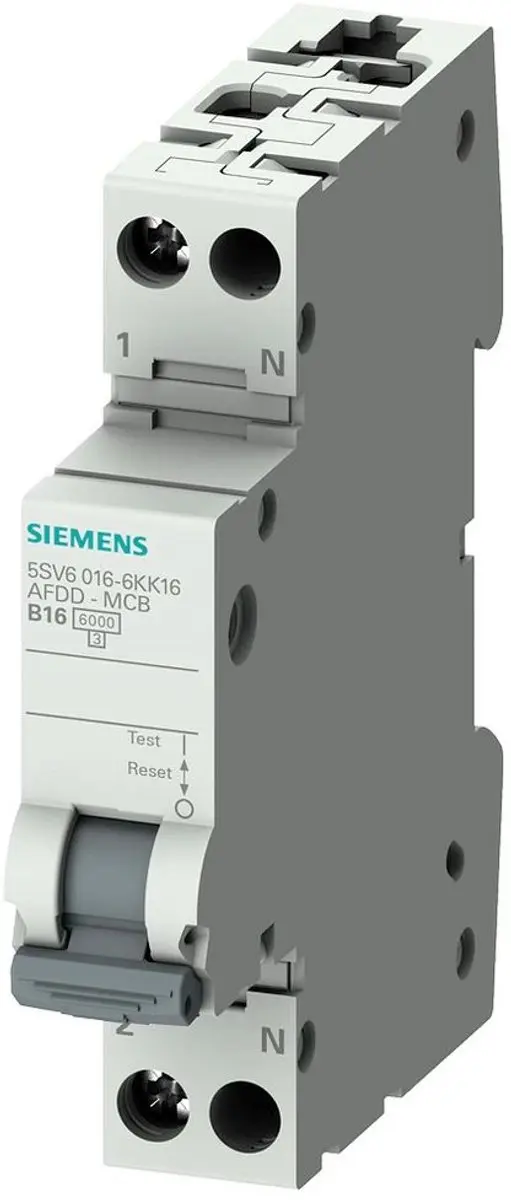 Siemens 5SV60166KK16 Brandbeveiligingsschakelaar 16A - 2-polig - Wit - afbeelding 6 van 6