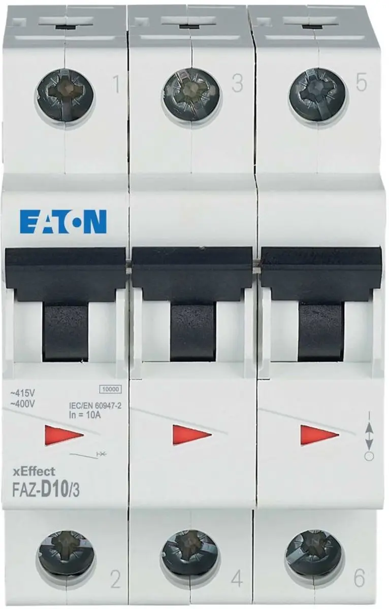 Eaton Leidingbeveiligingsschakelaar 10A 3P D 278892