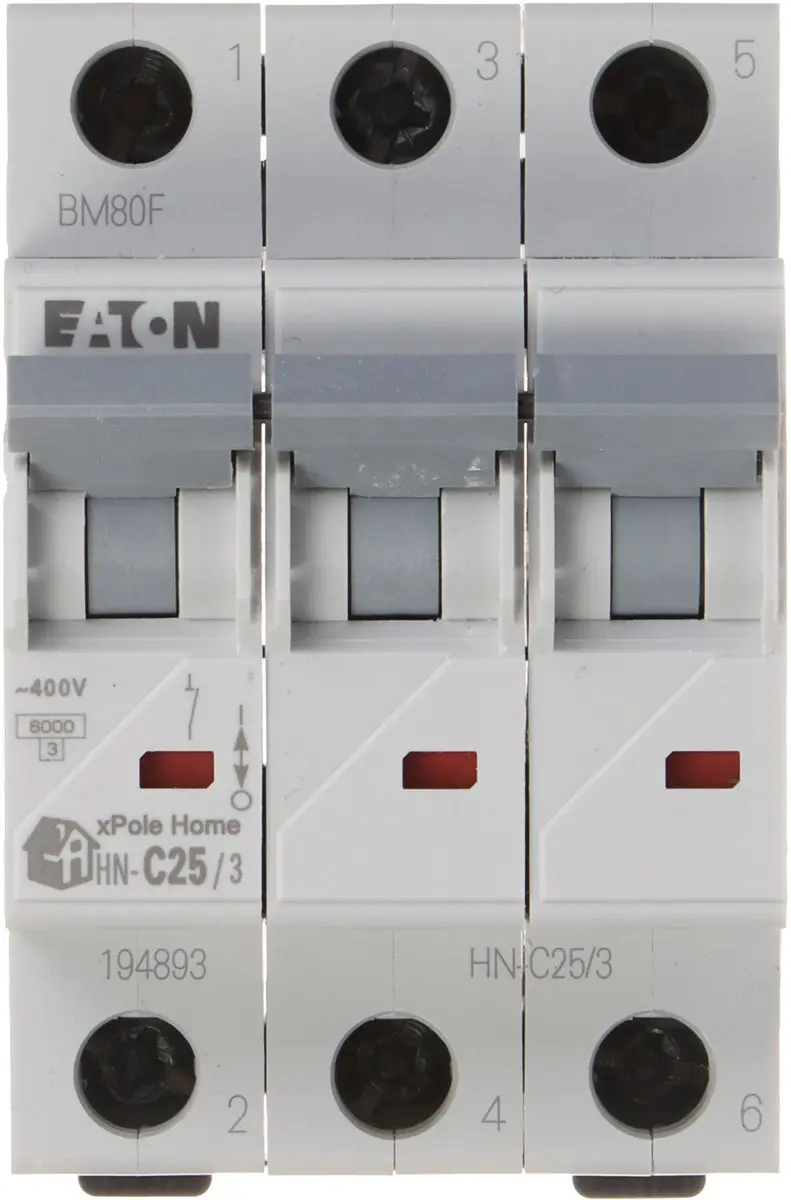 Eaton HN-C25 Driefasige Aardlekschakelaar 25A Type C