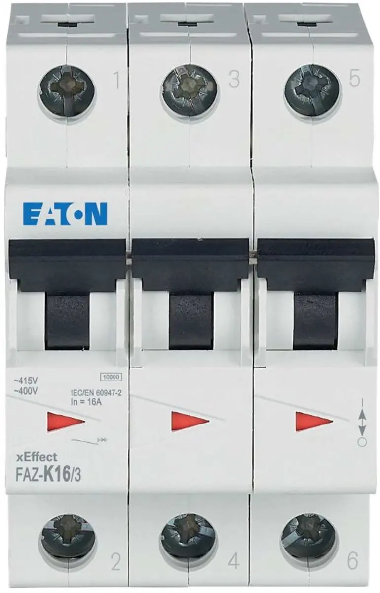 Eaton Leidingbeveiligingsschakelaar 16A 3P K 278911