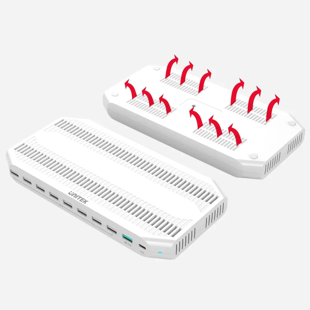 Unitek Oplaadstation Multifunctionele Hub - 10x USB Wit