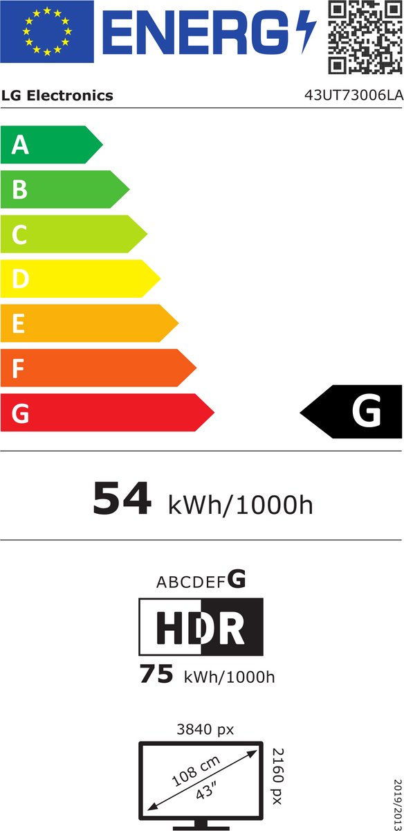 LG 43UT73006LA - 43 inch - 4K LED - 2024