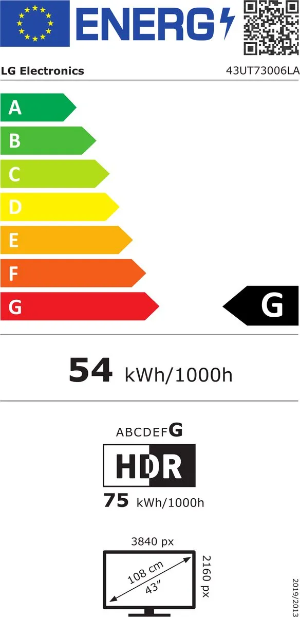 LG 43UT73006LA - 43 inch - 4K LED - 2024