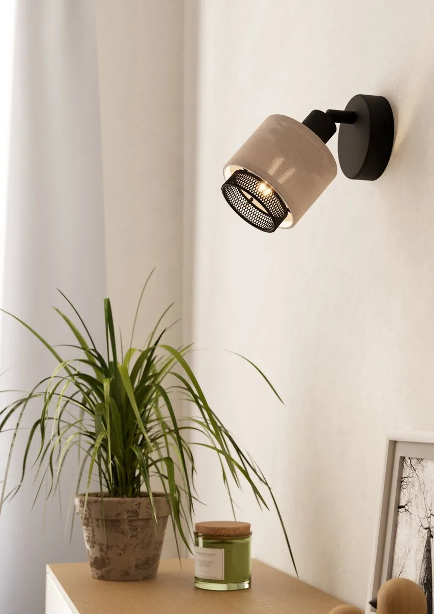 Eglo Rosley Spot E14 - Ø9cm - Zwart/Beige