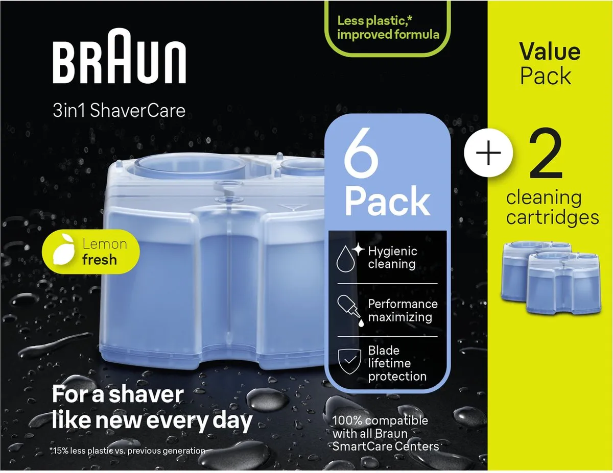 Braun 3-in-1 ShaverCare SmartCare Center Navulpatronen - 8 Stuks