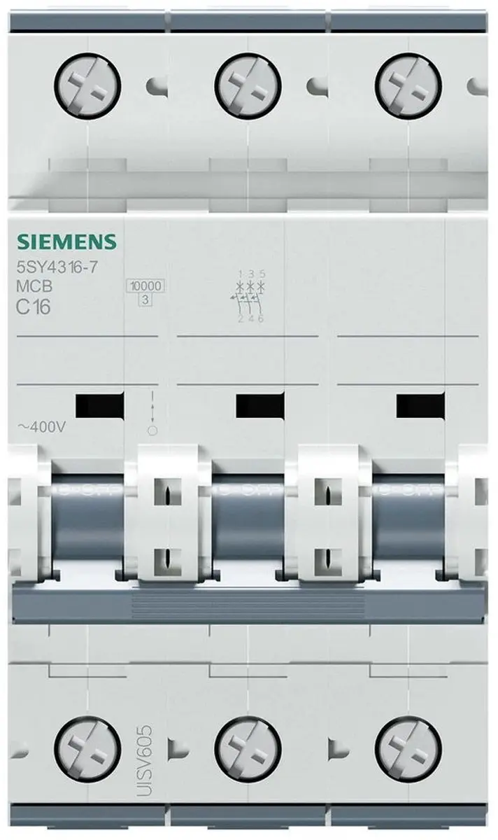 Siemens 5SY43167 Zekeringautomaat 16A - Grijs