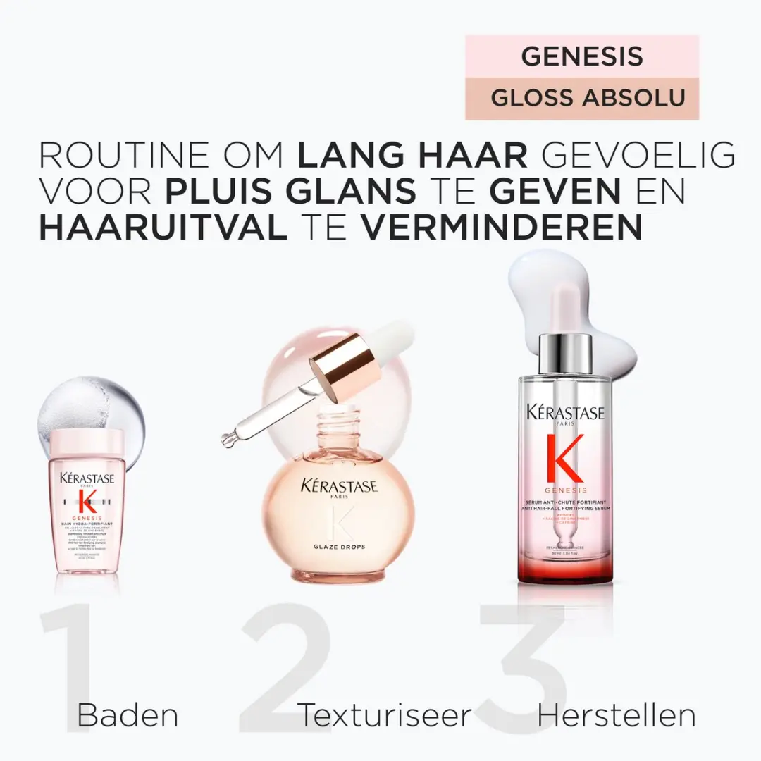 Kérastase Gloss Absolu & Genesis Duo - Anti-Frizz Haarolie & Anti-Haaruitval Serum 135ml