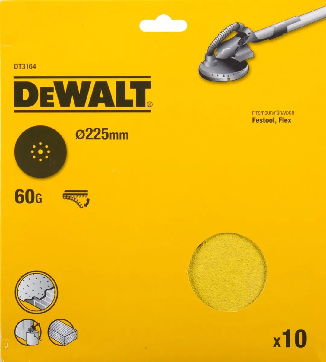 DeWalt DT3164 Schuurschijf 225mm - 1 Stuk